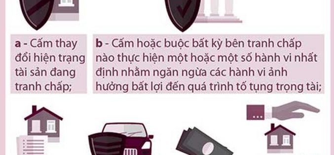 Trọng tài có quyền kê biên tài sản tranh chấp