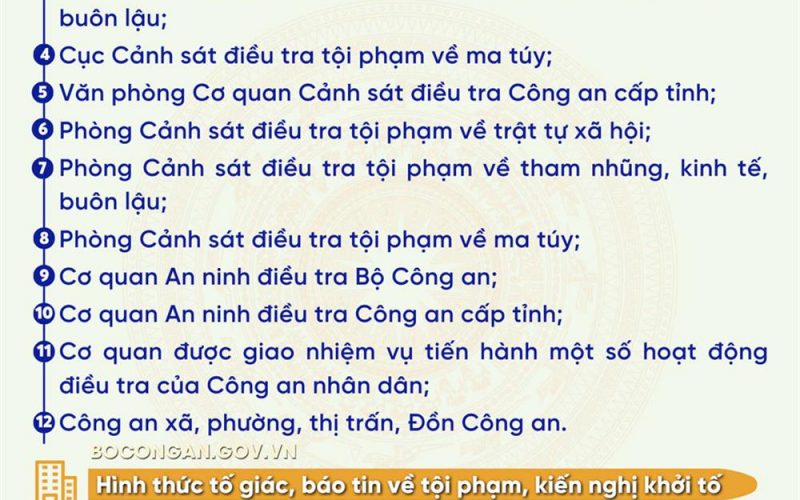 Hướng dẫn tố giác, báo tin về tội phạm, kiến nghị khởi tố từ ngày 01/3/2025