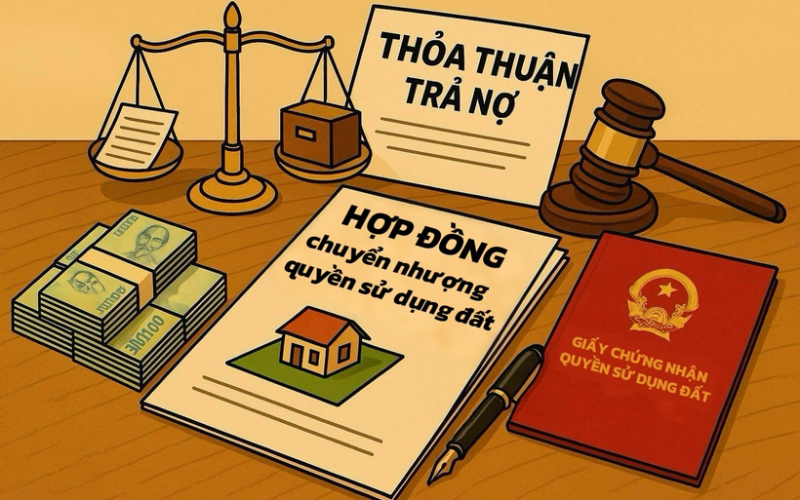 Chuyển nhượng quyền sử dụng đất để thực hiện nghĩa vụ trả nợ: Ranh giới với giao dịch dân sự vô hiệu do giả tạo